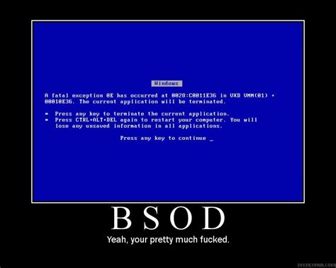 Image 18660 Blue Screen Of Death Bsod Know Your Meme
