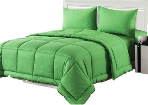 Shop over 730 top california king comforter sets and earn cash back all in one place. 4-Piece 10"0"% Cotton Solid Green Quilted Comforter Set ...