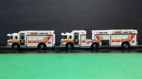 Matchbox Hazard Squad Unit A58 Engine And Custom Truck With Trailer In