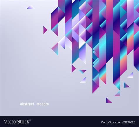 Gradient Bright Colorful Geometric Shapes And Vector Image