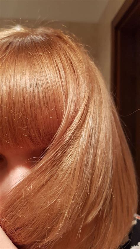 Consider a warm blonde color with reddish hues for an added effect of glamour. Strawberry blonde hair. I used Loreal colorista in ...