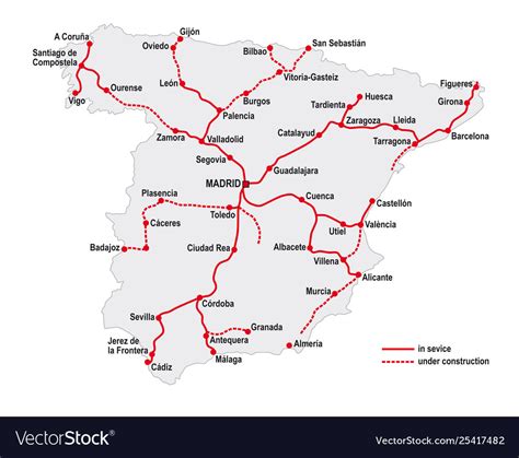 Spain High Speed Rail Network Map Get Latest Map Update