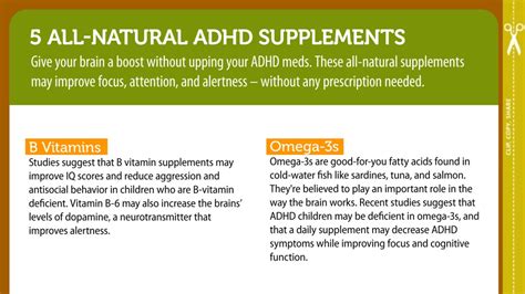 5 Natural Supplements For Adhd Symptoms