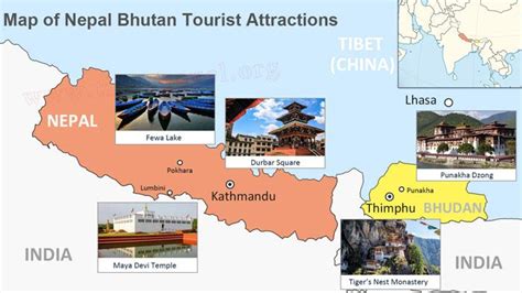 Nepal Bhutan Tourist Attractions On Map Thimphu Durbar Square