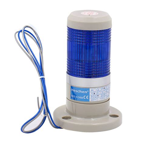 Heschen Led Bulb Warning Light Tower Signal Light 24v Dc Blue Amazon