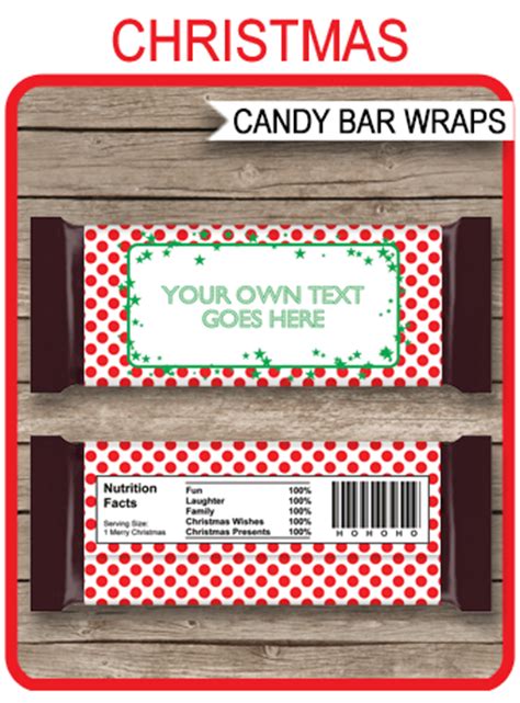 Creating personalized candy bar wrappers for your next sweet event. Christmas Hershey Candy Bar Wrappers | Personalized Candy Bars