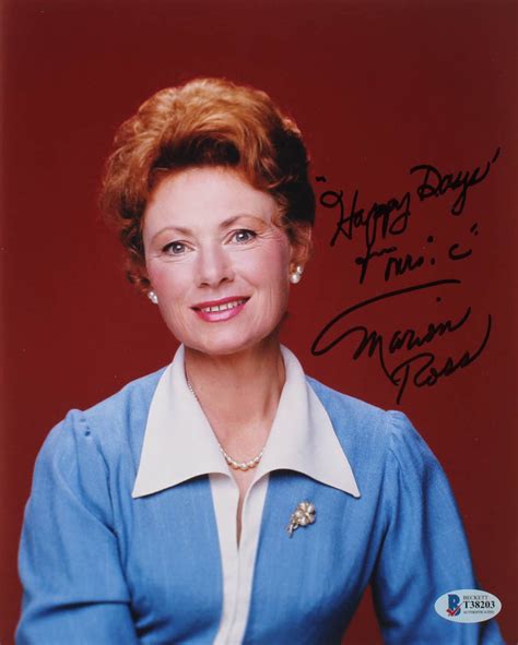 Marion Ross Signed Happy Days 8x10 Photo Inscribed Happy Days Mrs C Beckett Coa