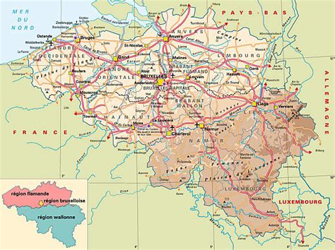 Carte De La Belgique Avec Les Régions Page 1