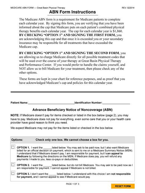 Fillable Online Medicare Abn Forms Fax Email Print Pdffiller