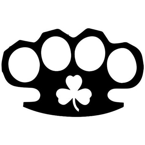 Irish Brass Knuckles Decal Sticker Black 8 Inch Wall