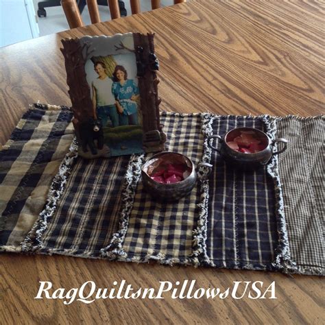 Table runners also protect your table from spills and damage that can be caused by hot pans and dripping candle wax. Small Black Homespun Table Runner Primitive Table Runner ...