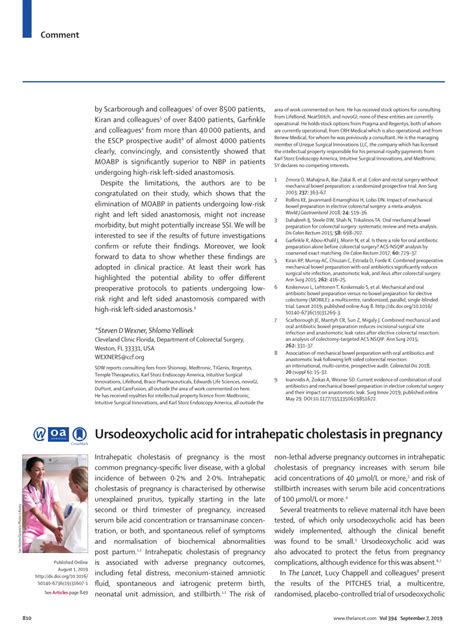 Pdf Ursodeoxycholic Acid For Intrahepatic Cholestasis In Pregnancy