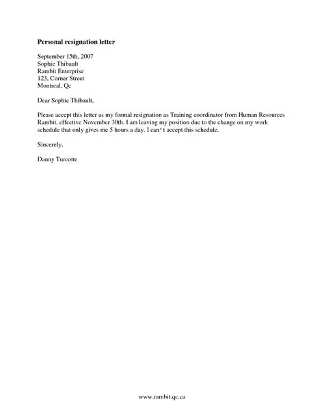 Resignation Letter Template Health Reasons The Modern
