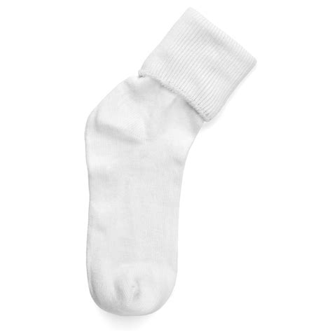 Organic Turn Cuff Dress Socks In White Pediped®