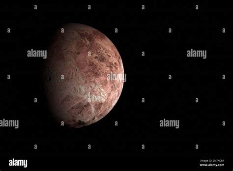 Digitally Generated Photograph Of The Dwarf Planet Makemake Stock Photo