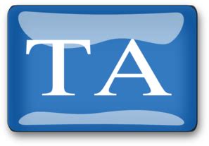Looking for the definition of ta? Blue Ta Clip Art at Clker.com - vector clip art online ...