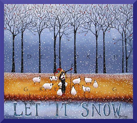Let It Snow A Winter Sheep Snow Forest Shepherdess Quote Etsy