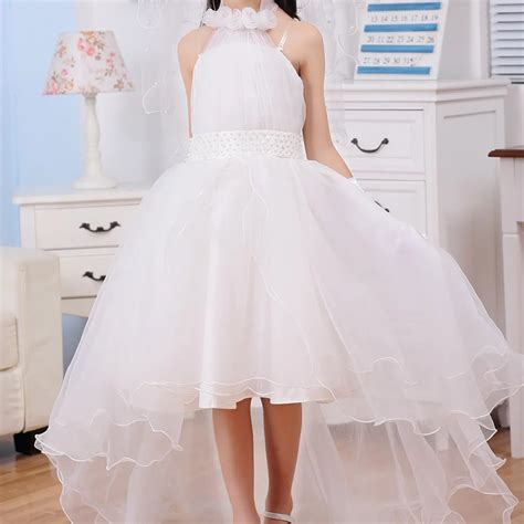 Princess Fancy Formal Dresses Design For Party White Short In Front