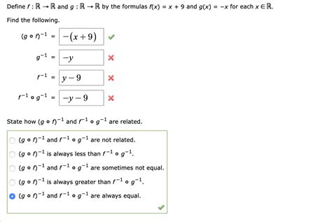 solved define f r → r and g r → r by the formulas f x