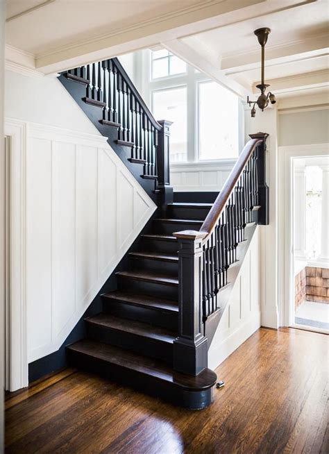 Find the perfect style for your home. Black stairwell | Black stair railing, Black stairs, Stair ...