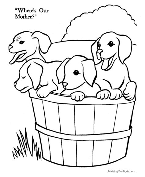 Printable Coloring Pages Puppies Coloring Home