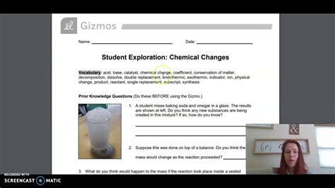 Merely said, the student exploration phase changes gizmo answer key is universally compatible with any devices to read. Earth Science B: Chemical Changes Gizmo - YouTube