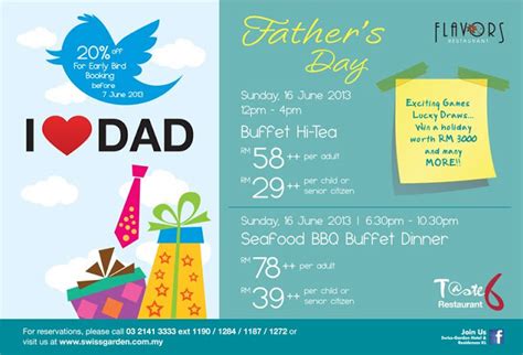 Fathers Day Promotion At Flavors Restaurant Malaysian Foodie