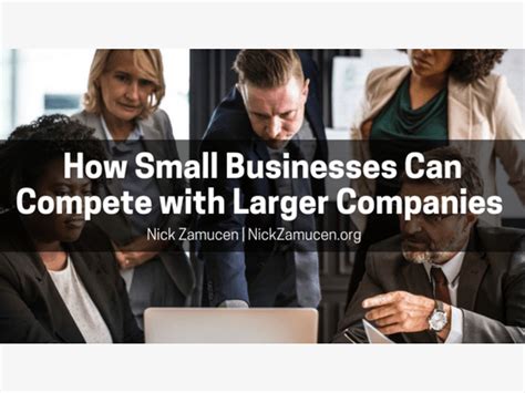 How Small Businesses Can Compete With Larger Companies Denver Co Patch