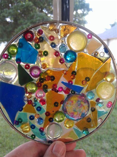 What can you use to remove old adhesive from glass? stained glass epoxy resin sun catcher mosaic by ...