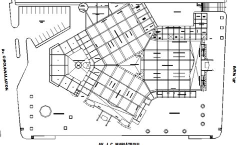 Multi Flooring Shopping Mall Structural Layout Details Dwg File Entry