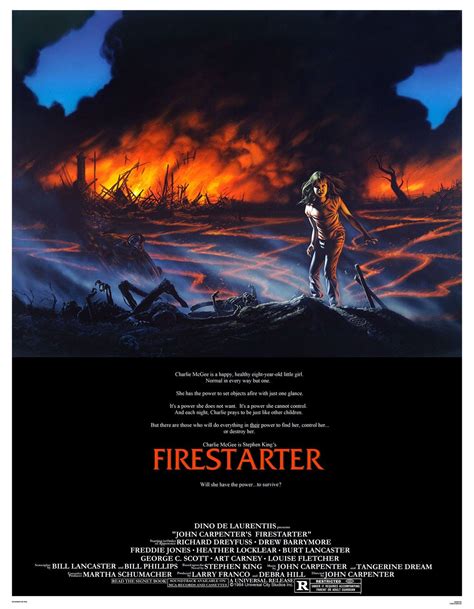 Stephen Kings Firestarter Movie Poster Stephen King Stephen King