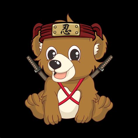 Chibi Anime Ninja Cute Bear Fireman Pillow Teepublic Uk