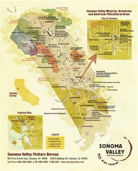 Map Of Wineries In Sonoma County California Printable Maps