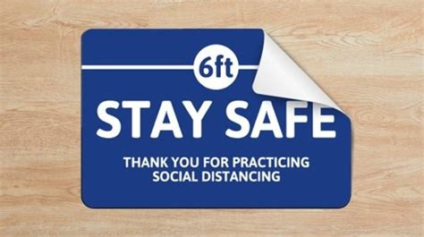 Social Distancing Sticker With Anti Skid Lamination At Rs 120piece