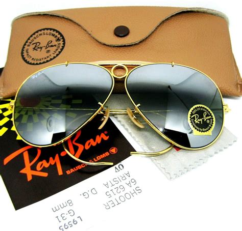 Ray Ban Vintage Nos Usa Bandl Aviator Bullet Hole Shooter G 31 Dgm New