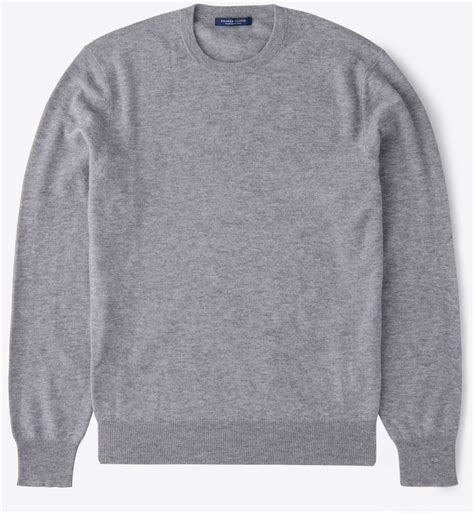 Light Grey Melange Merino Crewneck Sweater By Proper Cloth