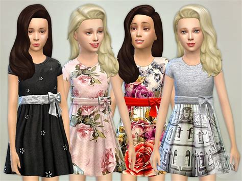 Lillkas Designer Dresses Collection P04 Sims 4 Children Sims 4