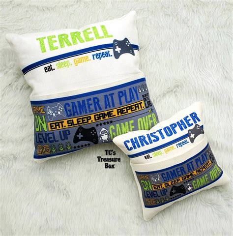 Gamer Pillow Personalized Gamer Pillow Gamer Pocket Pillow Etsy