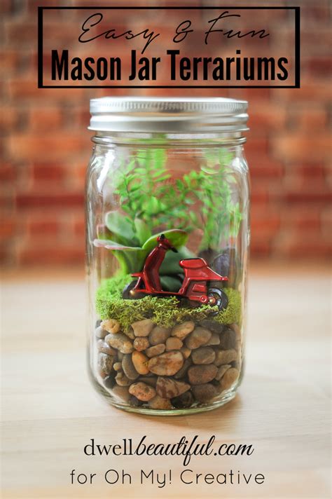 In the early 19th century, people had to be close to death before deigning to drink water. Easy Mason Jar Terrariums - Oh My Creative