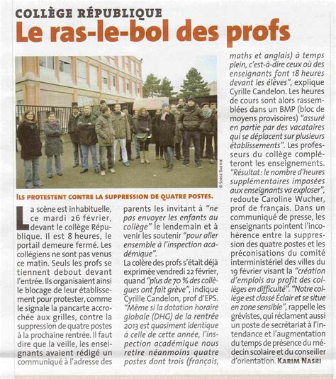 Collège République Bobigny en grève