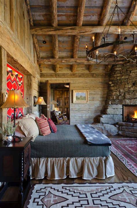 35 Gorgeous Log Cabin Style Bedrooms To Make You Drool Cabin Bedroom
