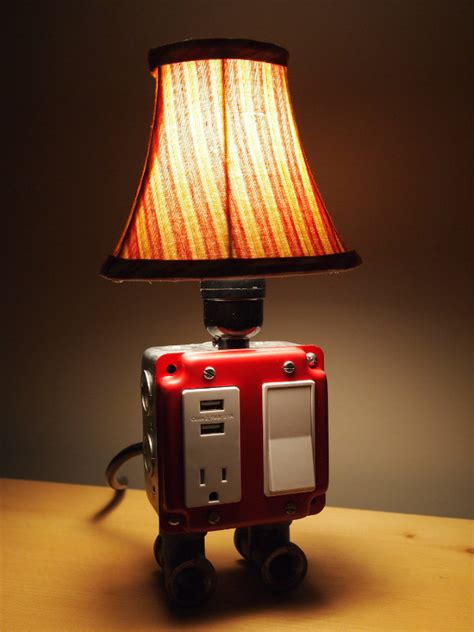 Joan table lamps with usb ports (set of 2) in luster amber and bronze. Table Lamp with USB Charging Station | Spicytec