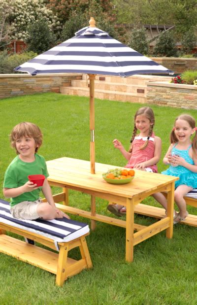 The Kidkraft Outdoor Bench Set Is Ideal For Enjoying A Picnic With