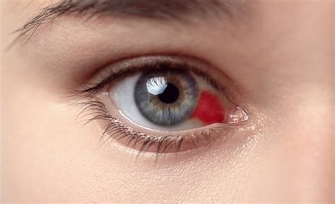 Premium Photo Woman With Burst Blood Vessel In Eye