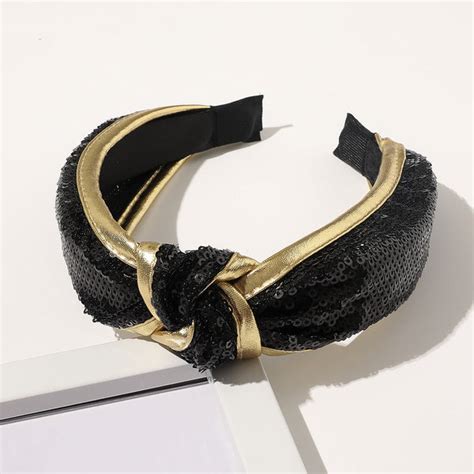 Black And Gold Sequin Headband Simply Candies
