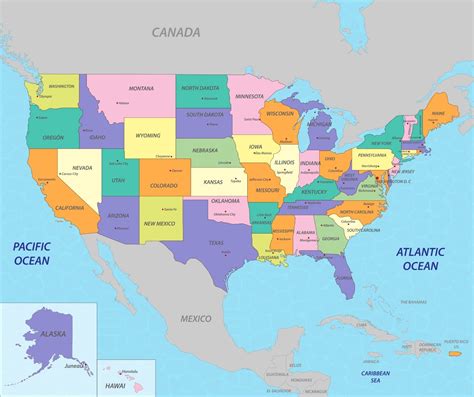 Álbumes Foto Mapa De Estados Unidos Con Nombres De Sus Ciudades El último