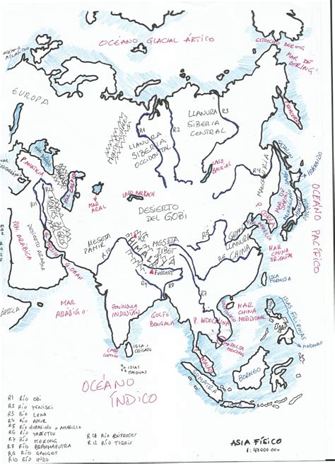 Geografia E Historia Mapa Fisico De Asia Images