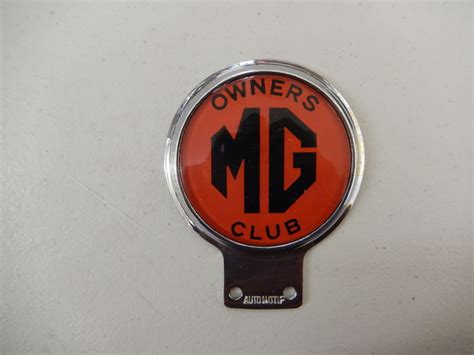 Badge Vintage Automotif Mg Owners Car Club Badge Catawiki