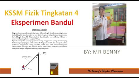 KSSM Fizik Tingkatan 4 Eksperimen Bandul  YouTube