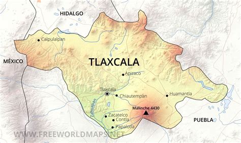 La malinche (malintzi) desde el centro vacacional imss. Tlaxcala Map